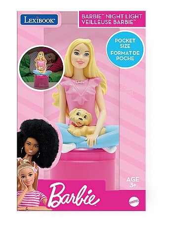 Luz nocturna de bolsillo con cambio de color y diseño 3D de Barbie