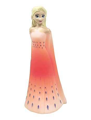 Luz nocturna de bolsillo con cambio de color y dise?o 3D de Frozen Elsa aprox. 13cm