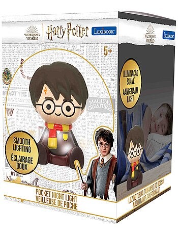 Luz nocturna de bolsillo con cambio de color y dise?o 3D de Harry Potter 13 cm aprox.