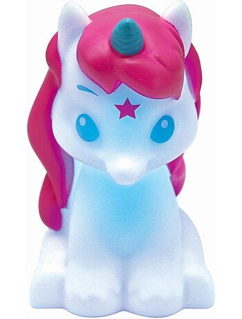 Luz nocturna de bolsillo con cambio de color y dise?o 3D de unicornio Aprox. 13 cm