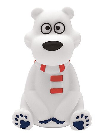 Luz nocturna de bolsillo que cambia de color con dise?o 3D de Oso Polar Aprox. 13cm