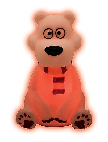 Luz nocturna de bolsillo que cambia de color con dise?o 3D de Oso Polar Aprox. 13cm