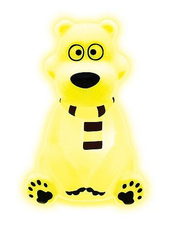 Luz nocturna de bolsillo que cambia de color con dise?o 3D de Oso Polar Aprox. 13cm