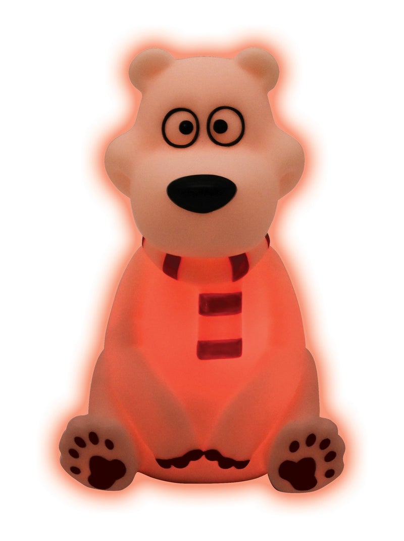 Luz nocturna de bolsillo que cambia de color con dise?o 3D de Oso Polar Aprox. 13cm Blanco - Kiabi