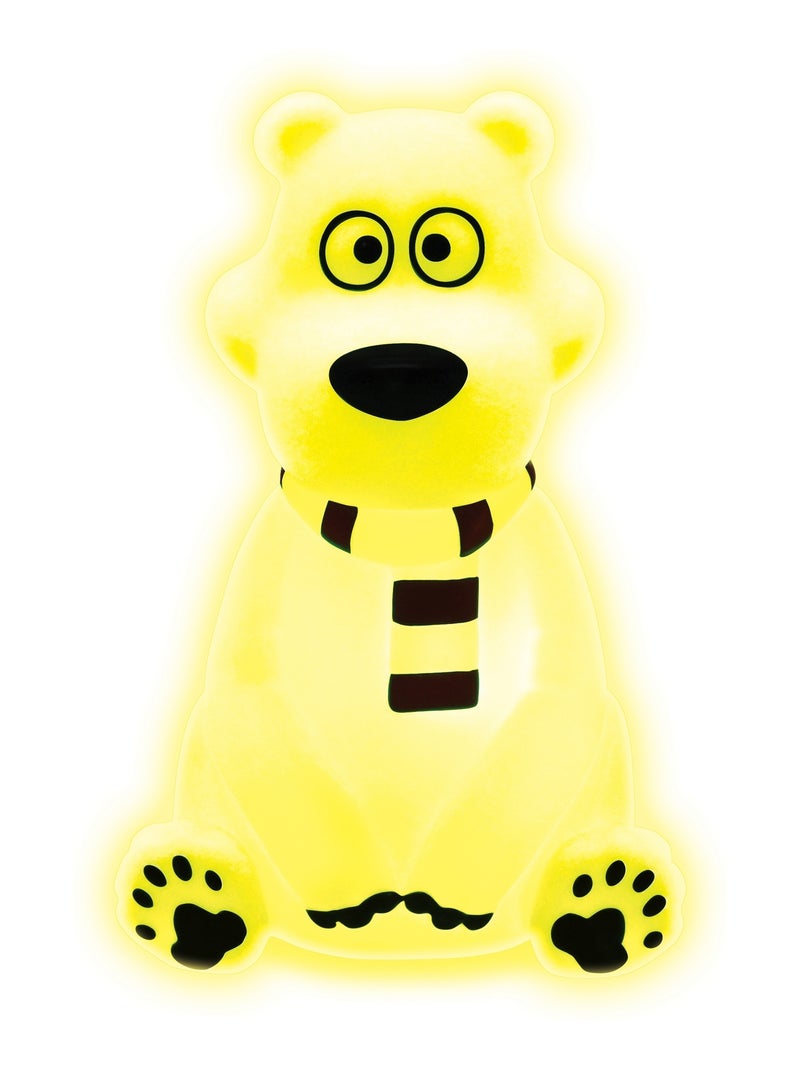 Luz nocturna de bolsillo que cambia de color con dise?o 3D de Oso Polar Aprox. 13cm Blanco - Kiabi