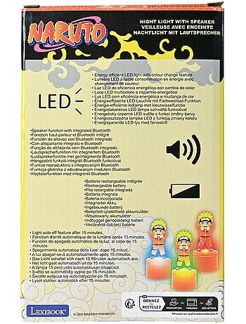 Luz nocturna Naruto 3D con suave luz blanca