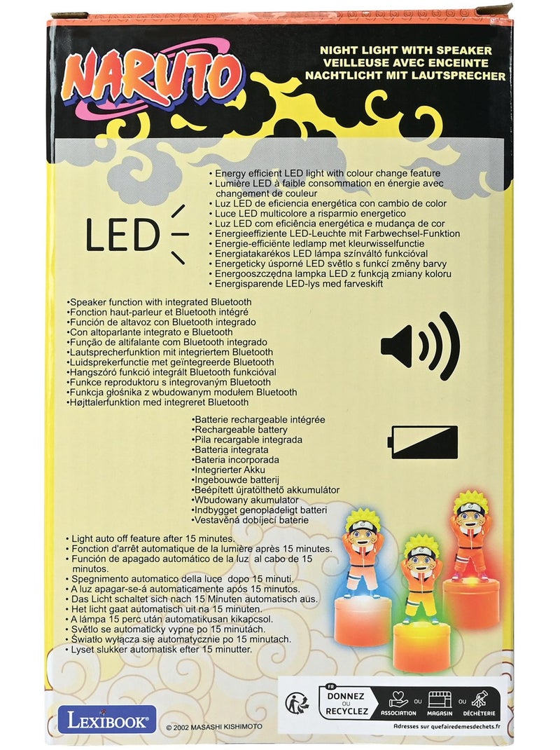Luz nocturna Naruto 3D con suave luz blanca Naranja - Kiabi