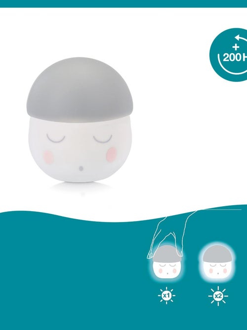 Luz nocturna para bebés Squeezy - 200 horas de autonomía - Recarga por USB o adaptador 'Babymoov' - Kiabi