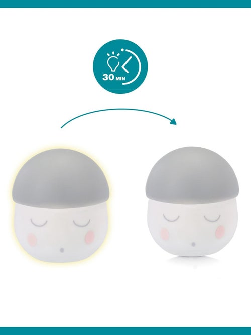 Luz nocturna para bebés Squeezy - 200 horas de autonomía - Recarga por USB o adaptador 'Babymoov' - Kiabi