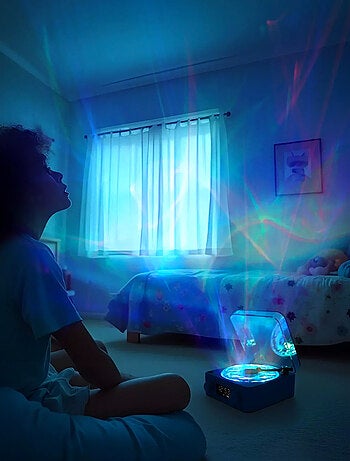 Luz nocturna tocadiscos sensorial magic wave | little l
