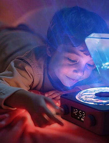 Luz nocturna tocadiscos sensorial magic wave | little l
