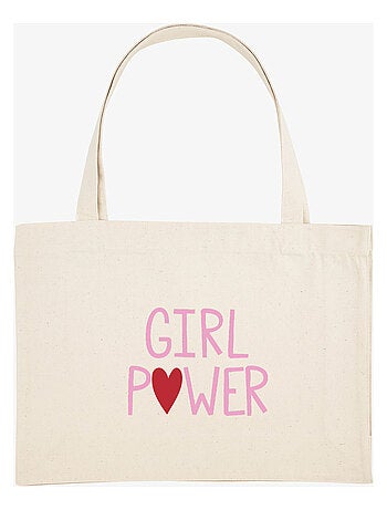 Ma Petite Tribu - Bolso shopper grande de algodón GIRL POWER MPT