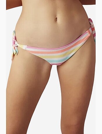 Macaron braguita de bikini brasileña a rayas con lazos penti