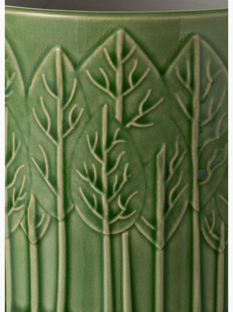 Macetero de cerámica con motivo de árbol - AFIBEL Verde - Kiabi