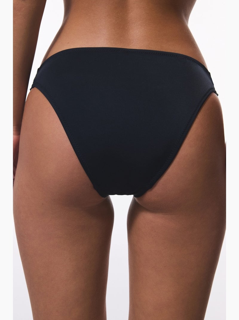 Macrame braga de bikini de tiro bajo penti Negro - Kiabi