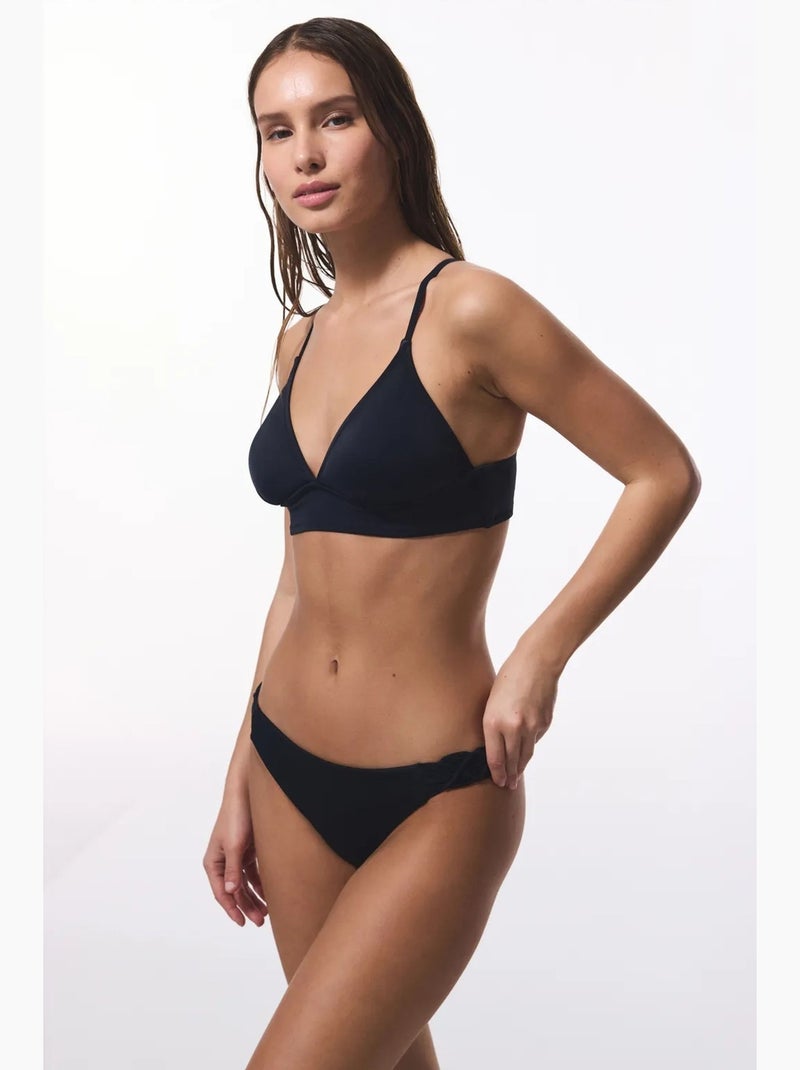 Macrame braga de bikini de tiro bajo penti Negro - Kiabi