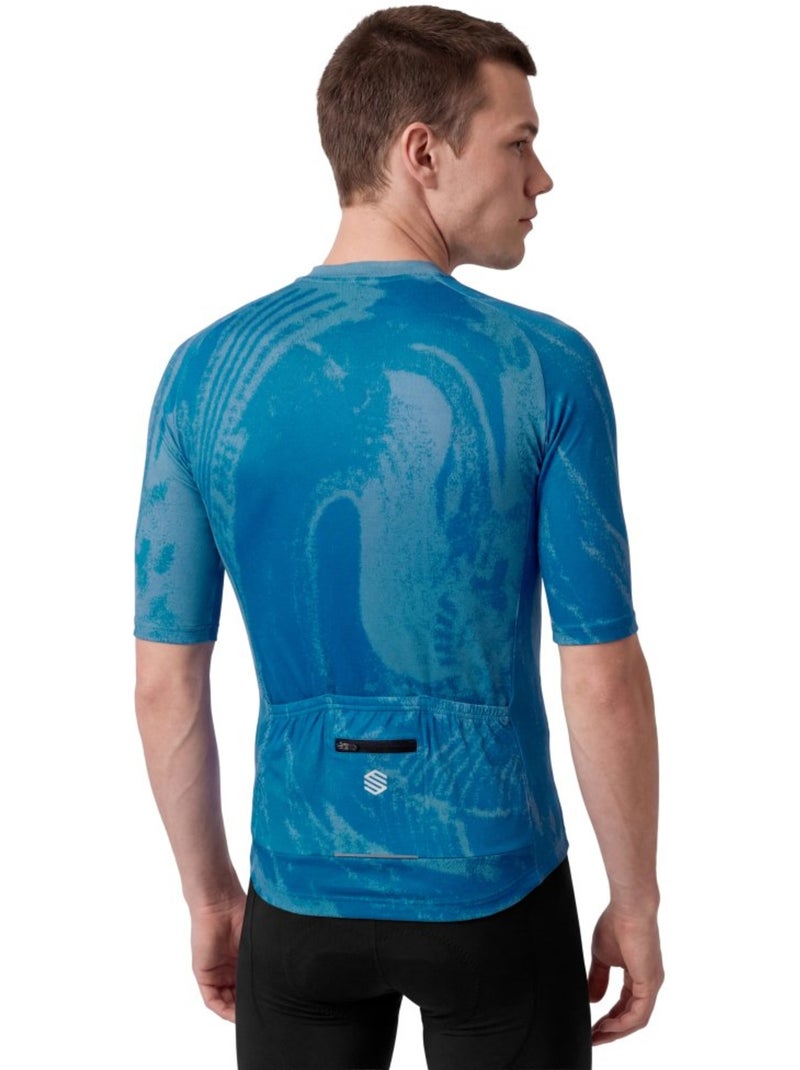 Maillot biodegradable hombre ciclismo hombre bio nrc Azul - Kiabi