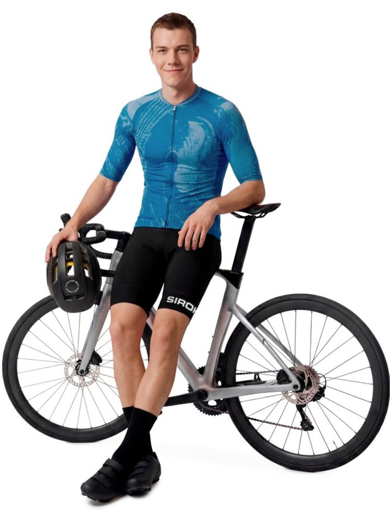 Maillot biodegradable hombre ciclismo hombre bio nrc Azul - Kiabi