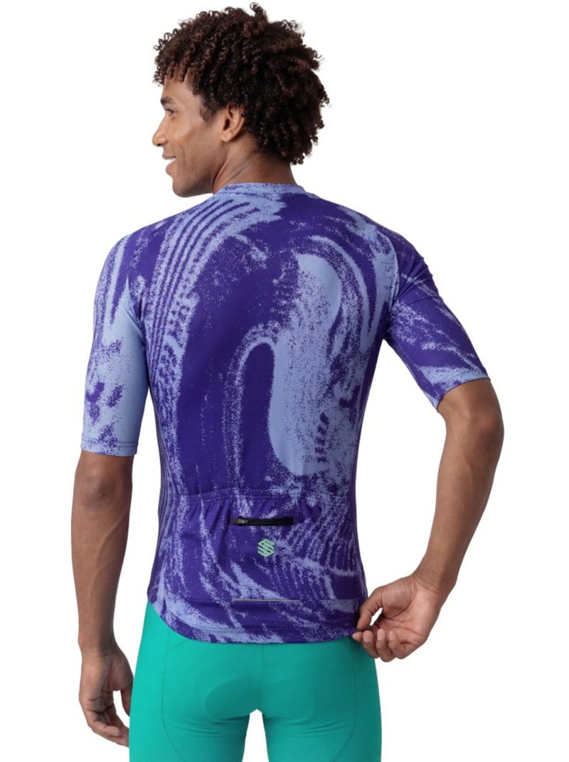 Maillot biodegradable hombre ciclismo hombre bio nrc Violeta - Kiabi