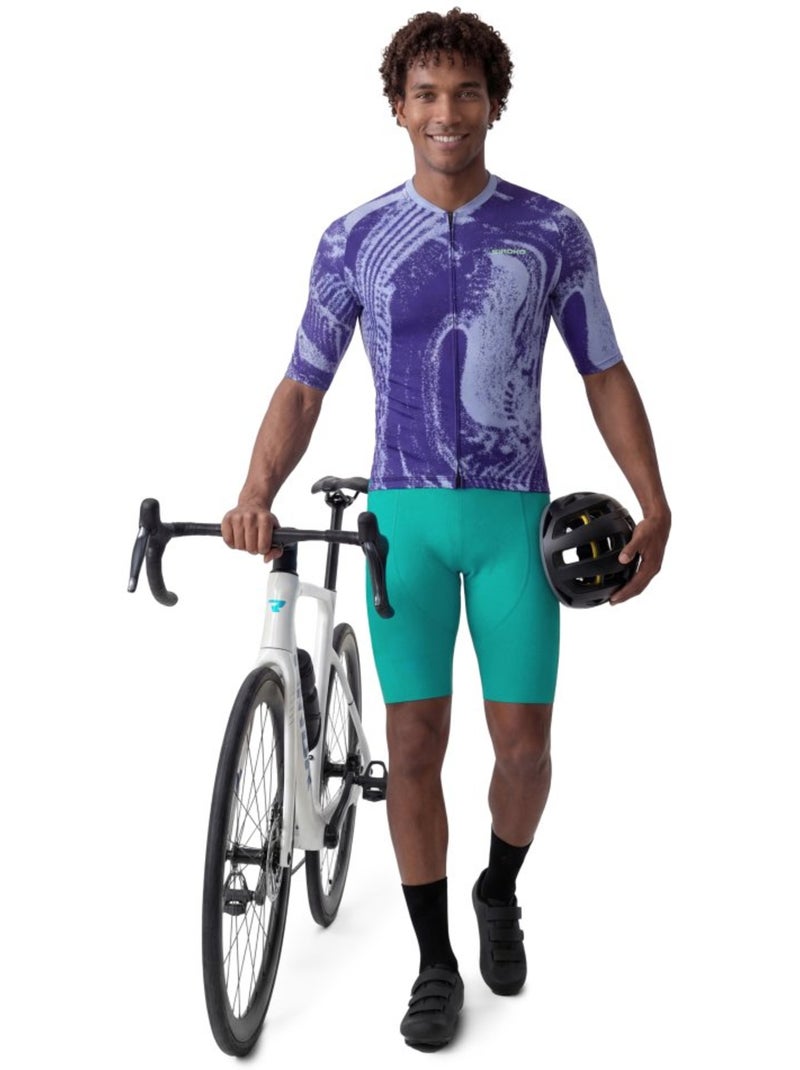 Maillot biodegradable hombre ciclismo hombre bio nrc Violeta - Kiabi