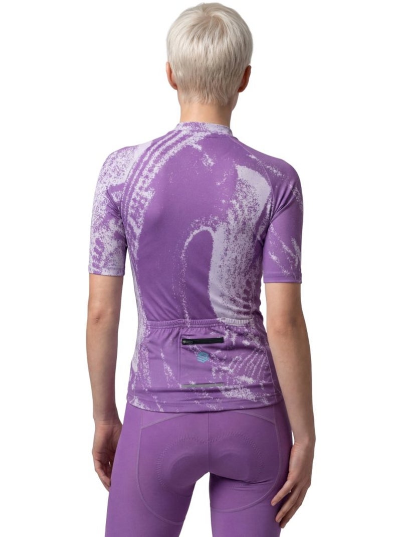 Maillot biodegradable mujer ciclismo mujer bio-w nrc Violeta - Kiabi