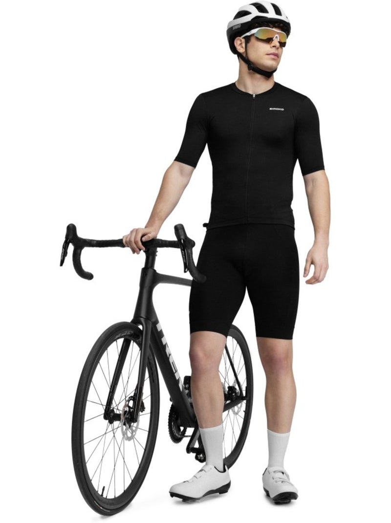 Maillot ciclismo manga corta hombre ciclismo hombre core pordoi Negro - Kiabi