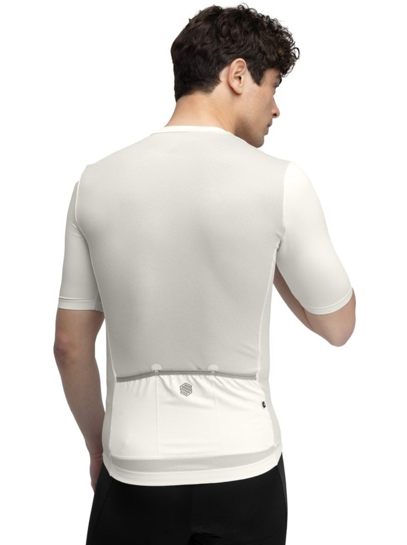 Maillot ciclismo manga corta hombre ciclismo hombre core rim drive Blanco - Kiabi