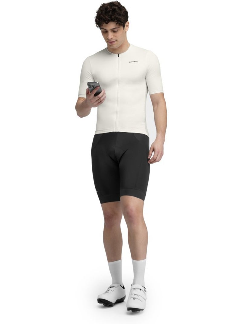 Maillot ciclismo manga corta hombre ciclismo hombre core rim drive Blanco - Kiabi