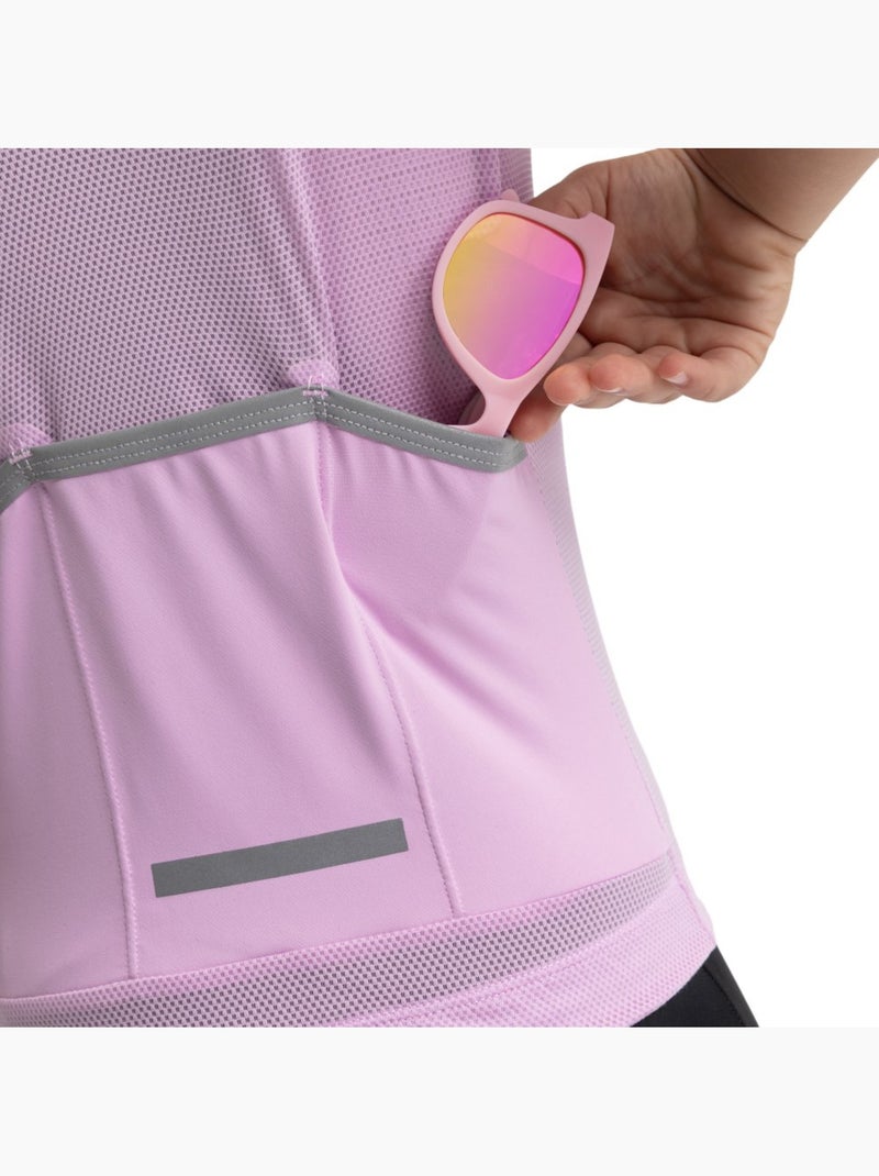 Maillot ciclismo manga corta niña ciclismo niños y niñas k-core brisa light p Rosa - Kiabi