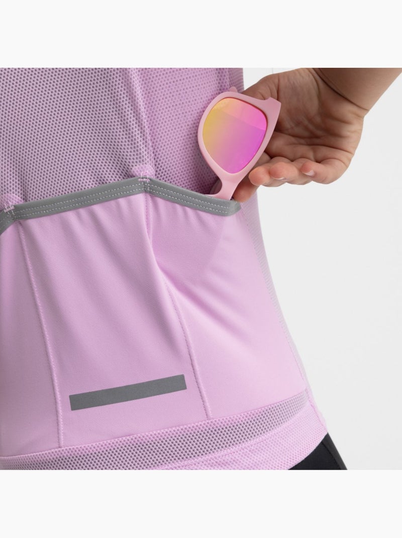 Maillot ciclismo manga corta niña ciclismo niños y niñas k-core brisa light p Rosa - Kiabi