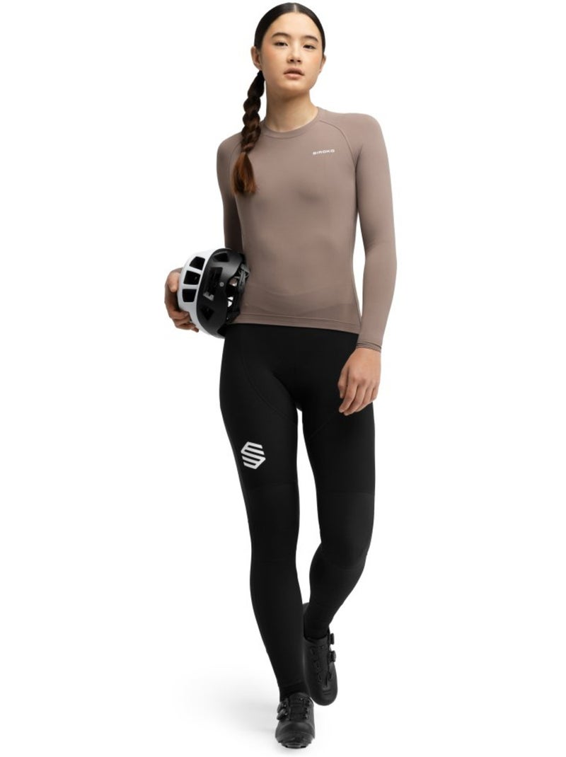 Maillot ciclismo manga larga sin cremallera mujer mujer m9-w scanuppia Marrón - Kiabi