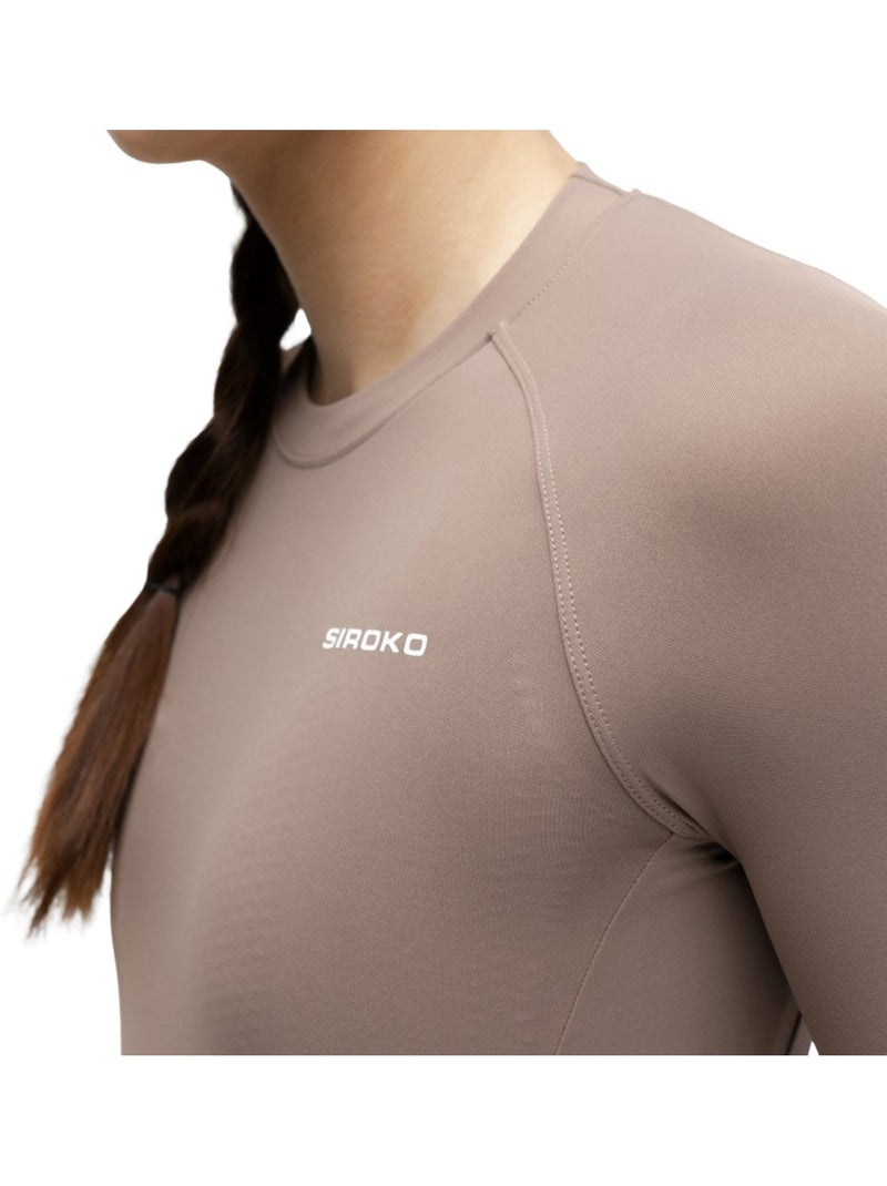 Maillot ciclismo manga larga sin cremallera mujer mujer m9-w scanuppia Marrón - Kiabi