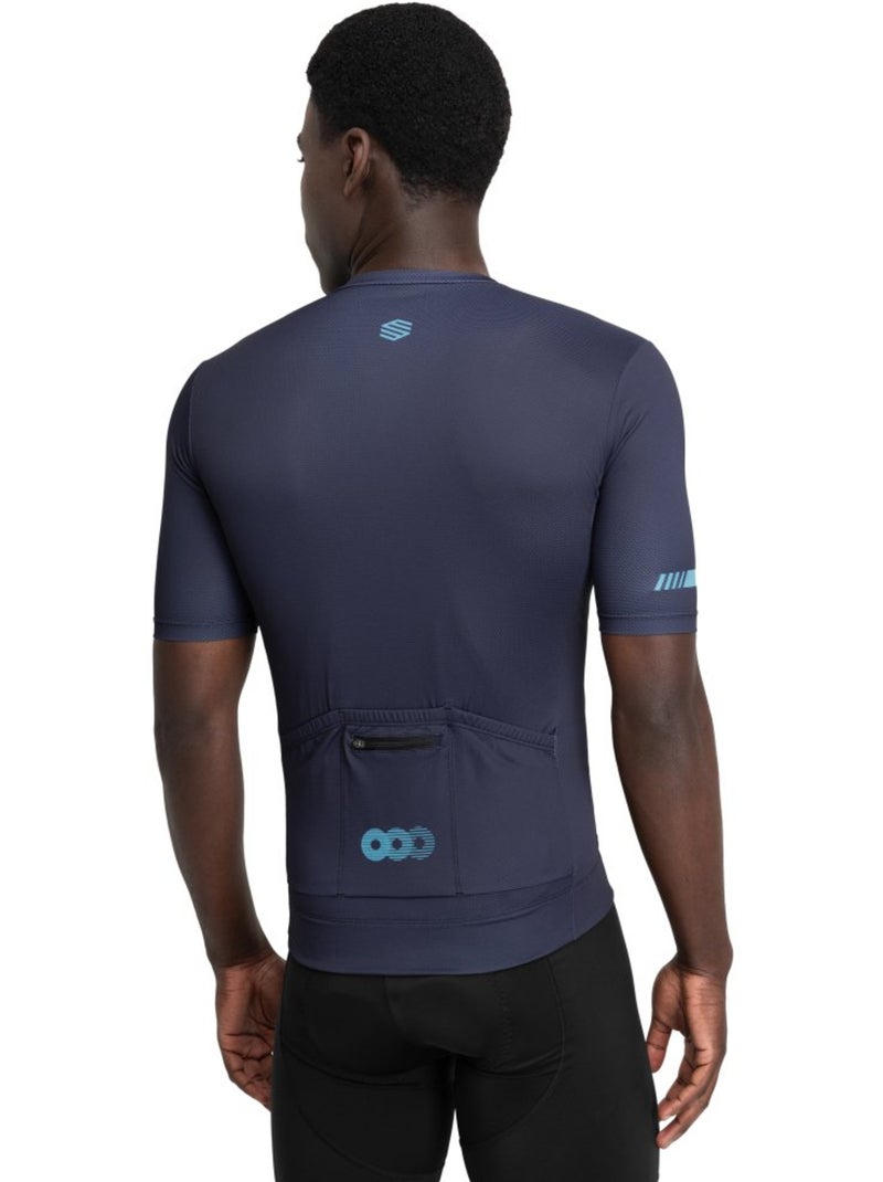 Maillot ciclismo mesh manga corta hombre ciclismo hombre m8 torque Azul oscuro - Kiabi