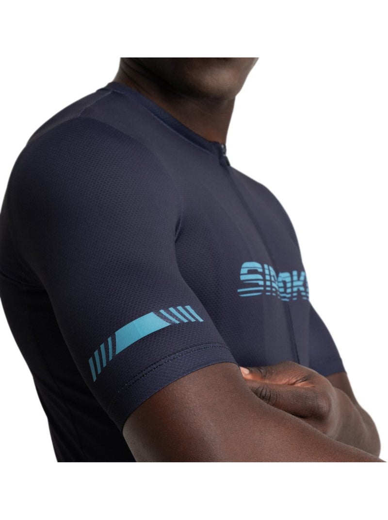 Maillot ciclismo mesh manga corta hombre ciclismo hombre m8 torque Azul oscuro - Kiabi