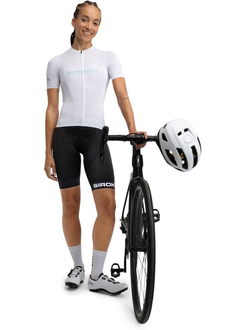 Maillot ciclismo mesh manga corta mujer ciclismo mujer m8 luna Blanco - Kiabi