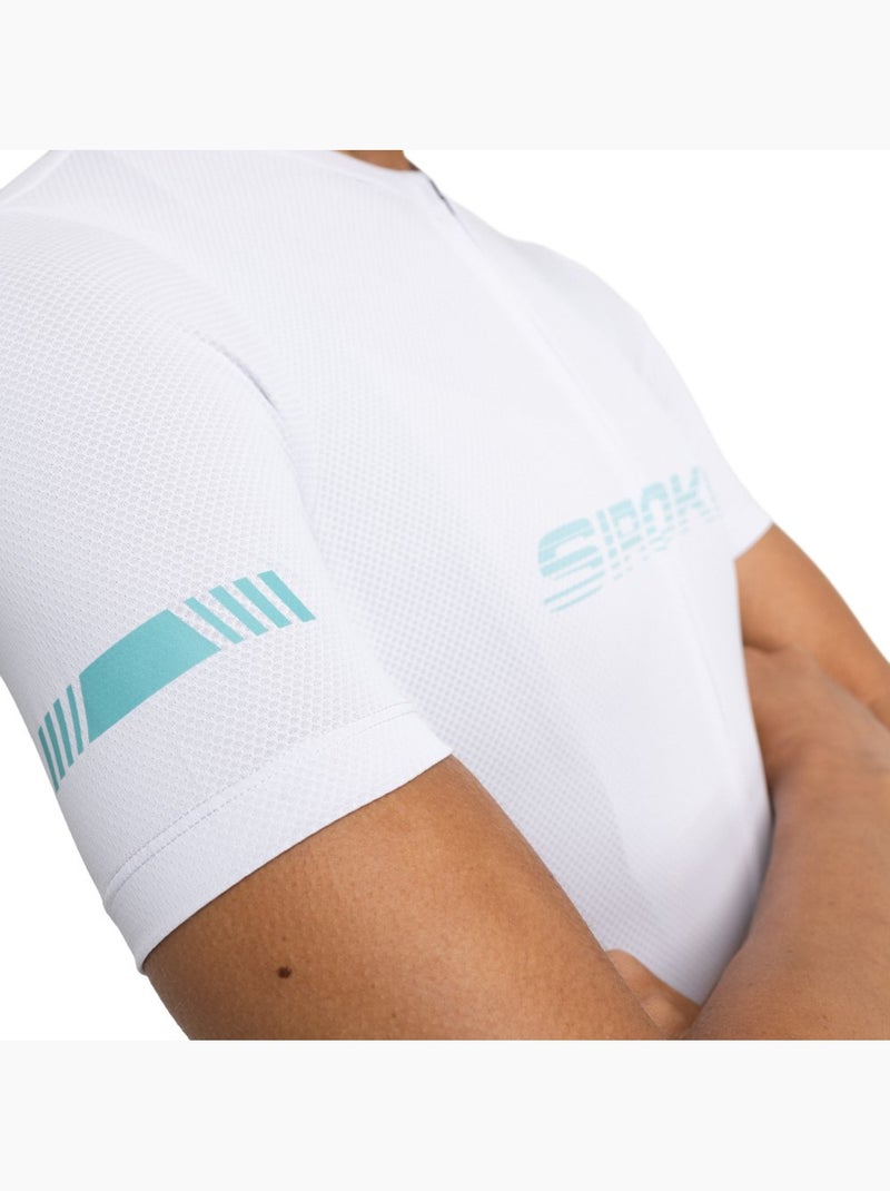 Maillot ciclismo mesh manga corta mujer ciclismo mujer m8 luna Blanco - Kiabi