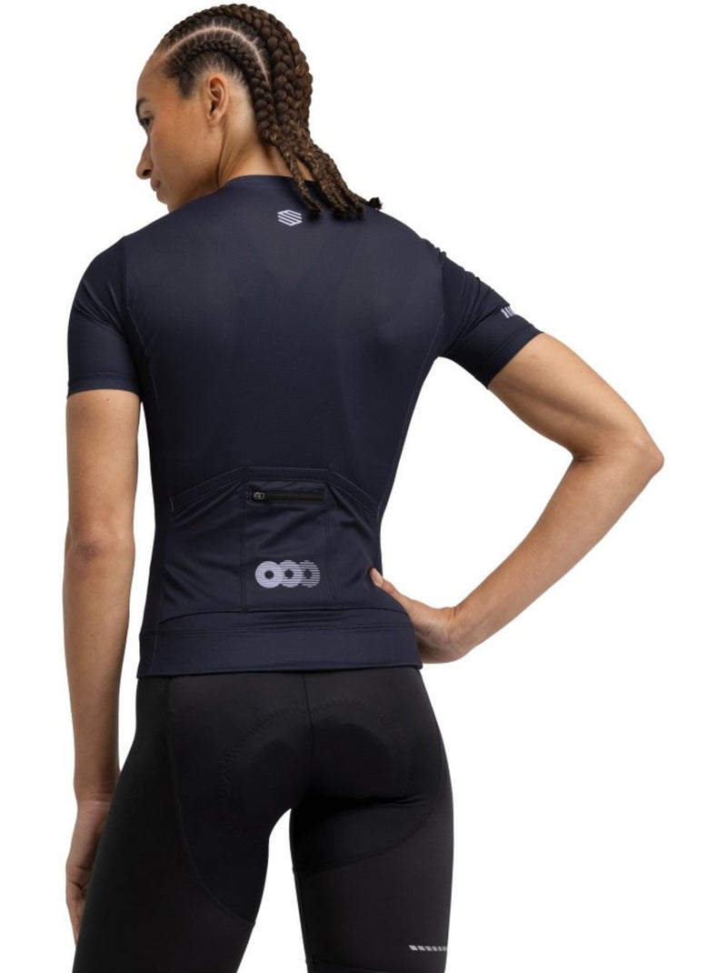 Maillot ciclismo mesh manga corta mujer ciclismo mujer m8 route Negro - Kiabi