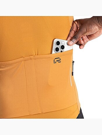 Maillot ciclismo reciclado manga corta hombre ciclismo hombre m6r apricot