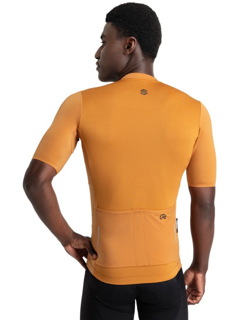Maillot ciclismo reciclado manga corta hombre ciclismo hombre m6r apricot Naranja - Kiabi