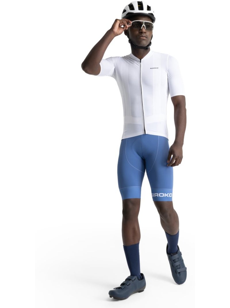 Maillot ciclismo reciclado manga corta hombre ciclismo hombre m6r vent Blanco - Kiabi