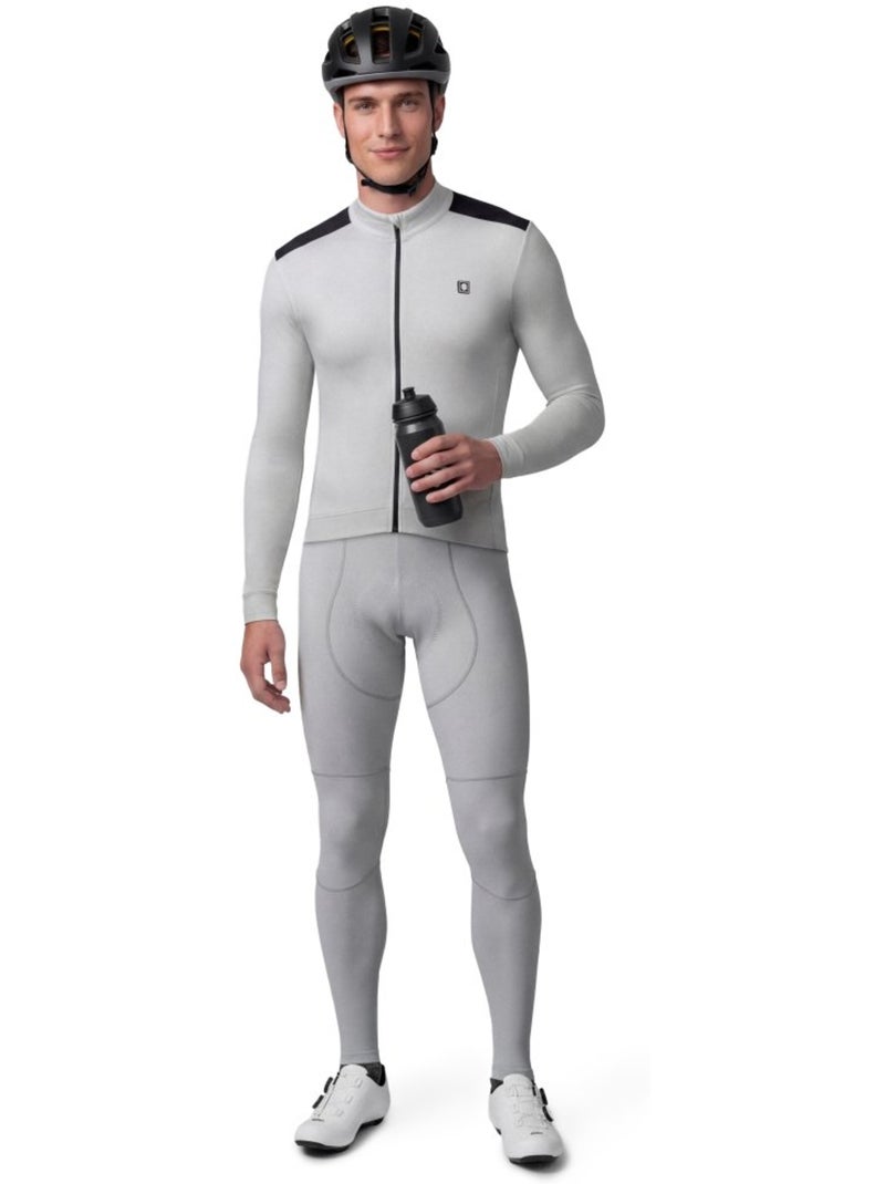 Maillot ciclismo térmico hombre ciclismo hombre srx m4 poggio Blanco Gris - Kiabi