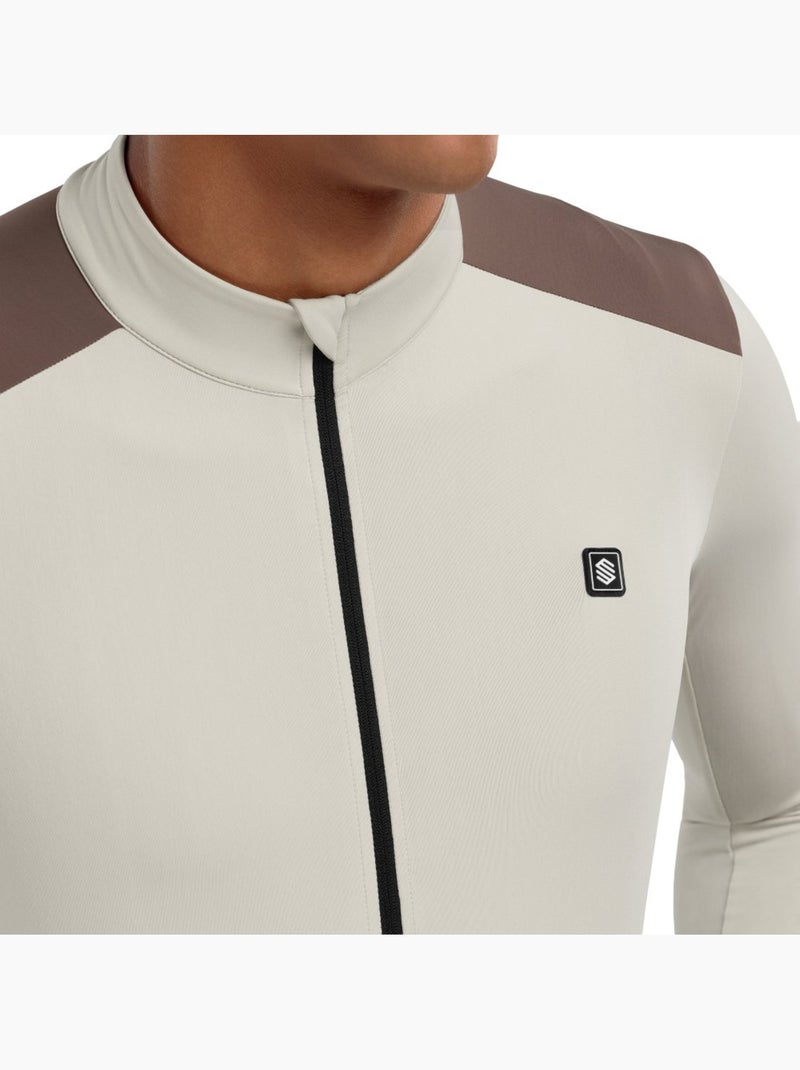 Maillot ciclismo térmico hombre ciclismo hombre srx m4 sandhill Beige - Kiabi