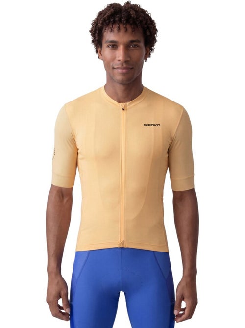 Maillot de gravel manga corta hombre ciclismo hombre gm2 golden pedals yellow - Kiabi Maillot de gravel manga corta hombre ciclismo hombre gm2 golden pedals yellow - Kiabi