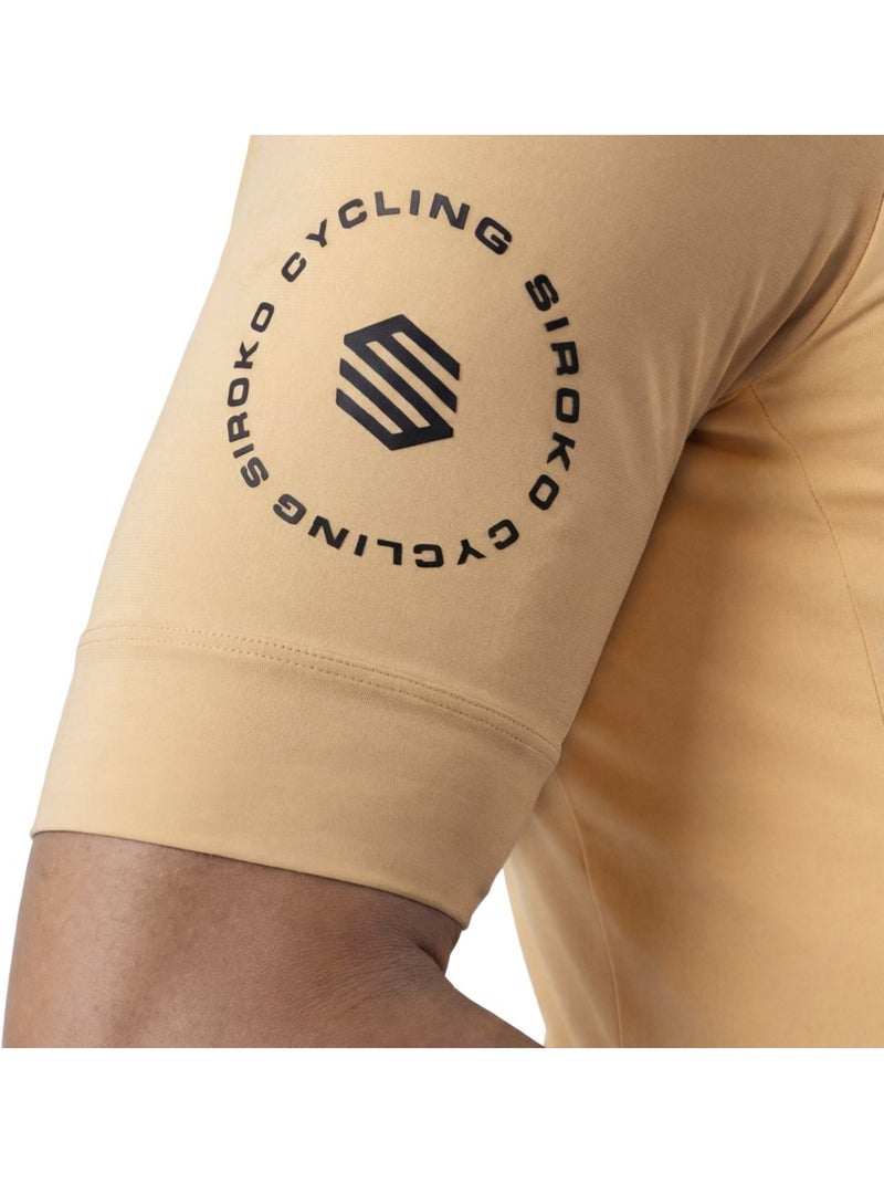 Maillot de gravel manga corta hombre ciclismo hombre gm2 golden pedals yellow Naranja - Kiabi