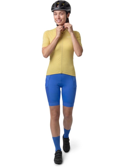 Maillot de gravel manga corta mujer ciclismo mujer gm2-w golden pedals green - Kiabi Maillot de gravel manga corta mujer ciclismo mujer gm2-w golden pedals green - Kiabi