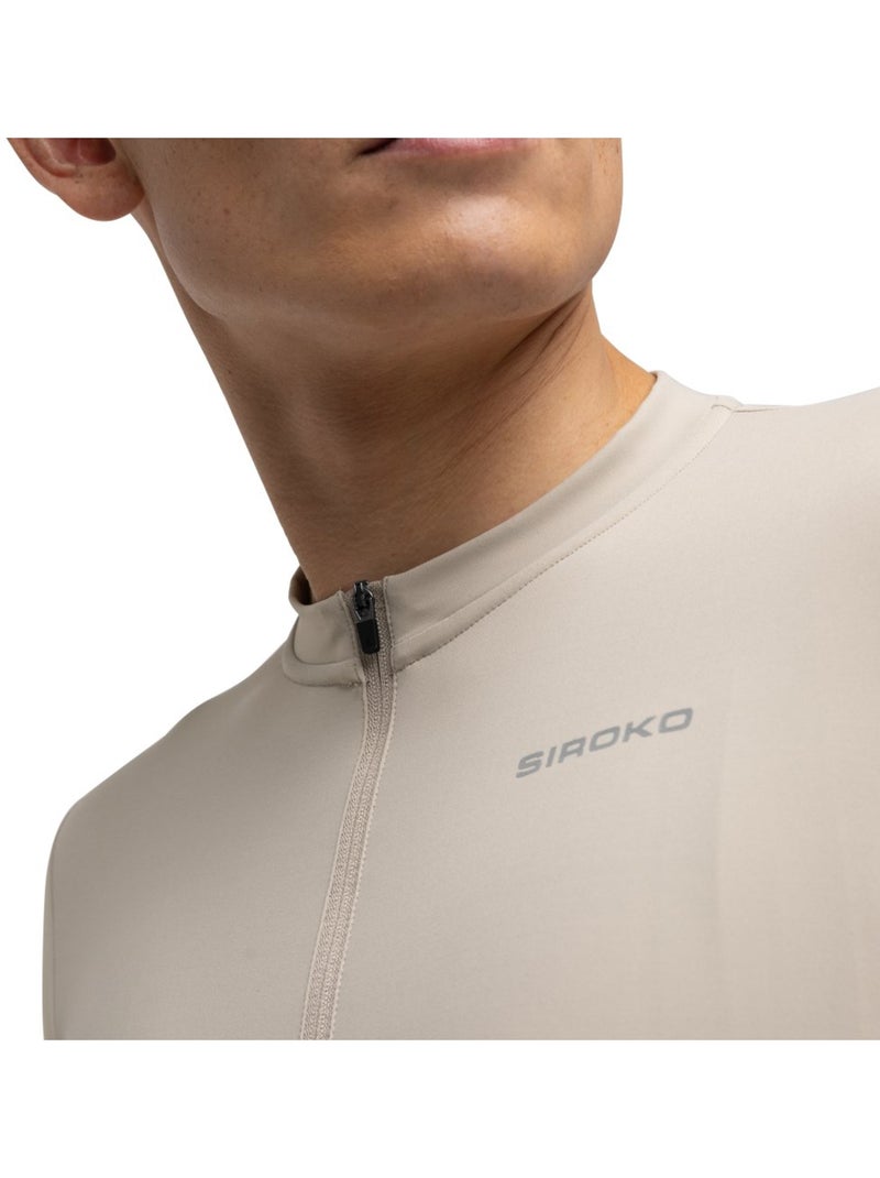 Maillot de gravel manga larga hombre ciclismo hombre gm3 dempster Beige - Kiabi