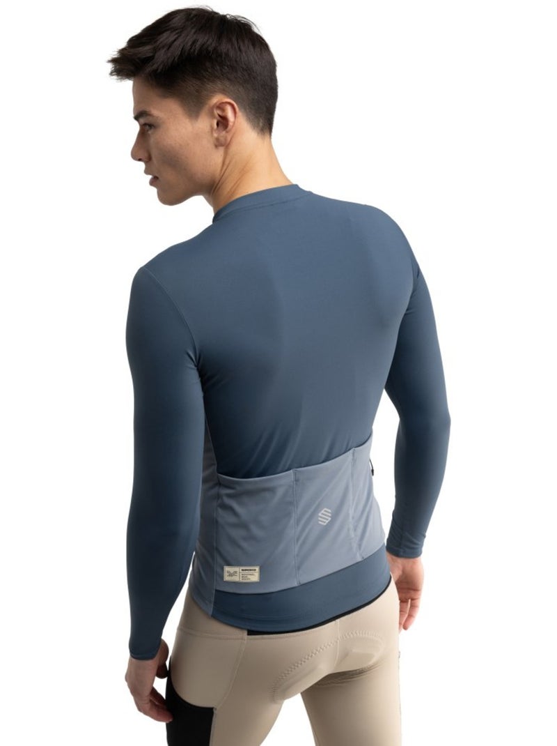 Maillot de gravel manga larga hombre ciclismo hombre gm3 karakórum Azul - Kiabi