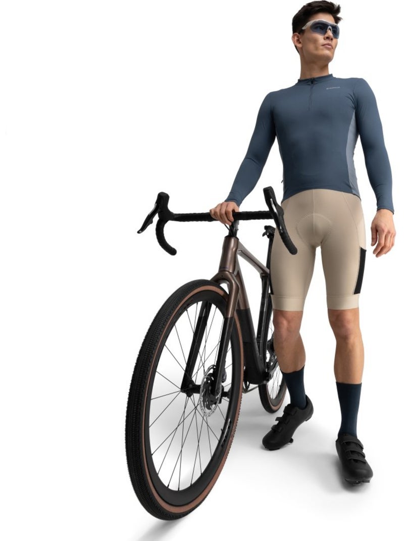 Maillot de gravel manga larga hombre ciclismo hombre gm3 karakórum Azul - Kiabi