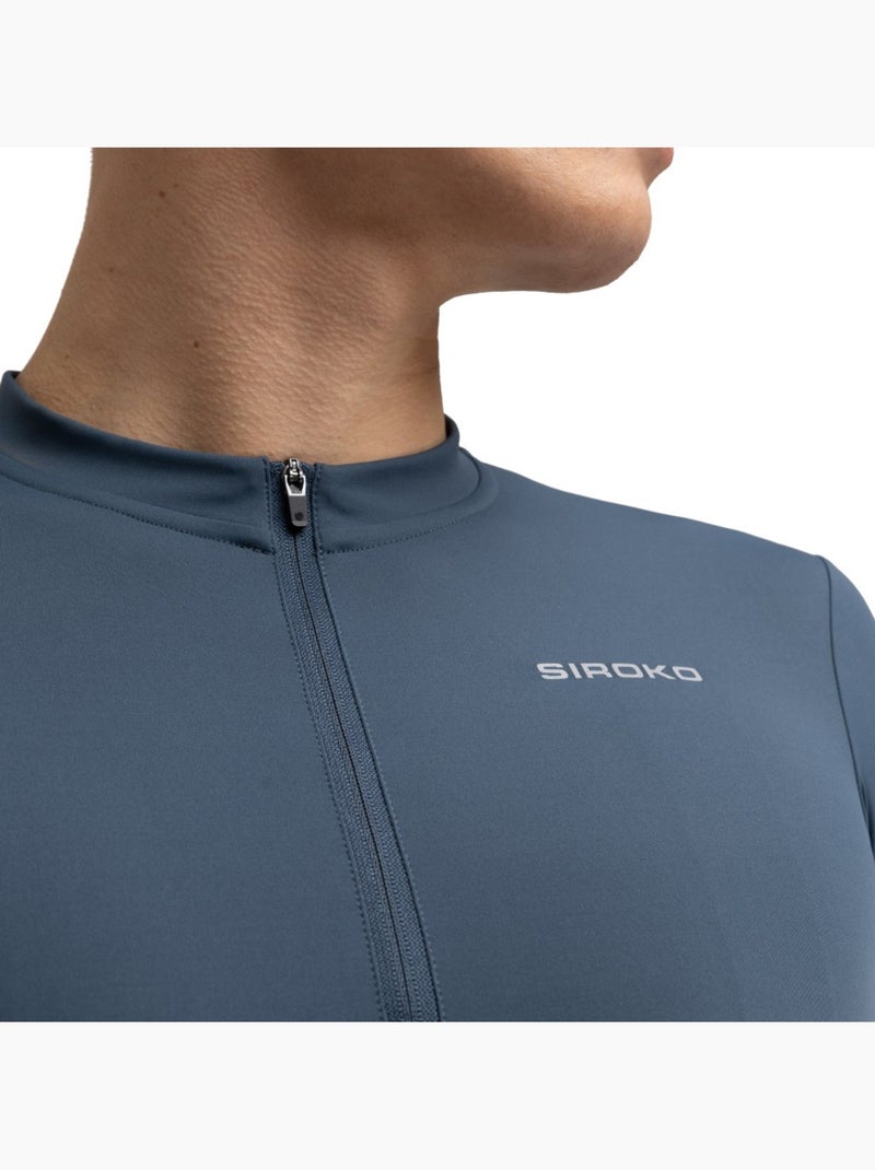 Maillot de gravel manga larga hombre ciclismo hombre gm3 karakórum Azul - Kiabi