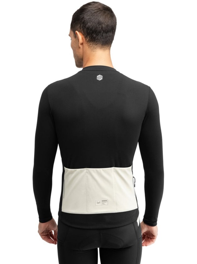 Maillot de gravel manga larga hombre ciclismo hombre gm6 rideout Negro - Kiabi
